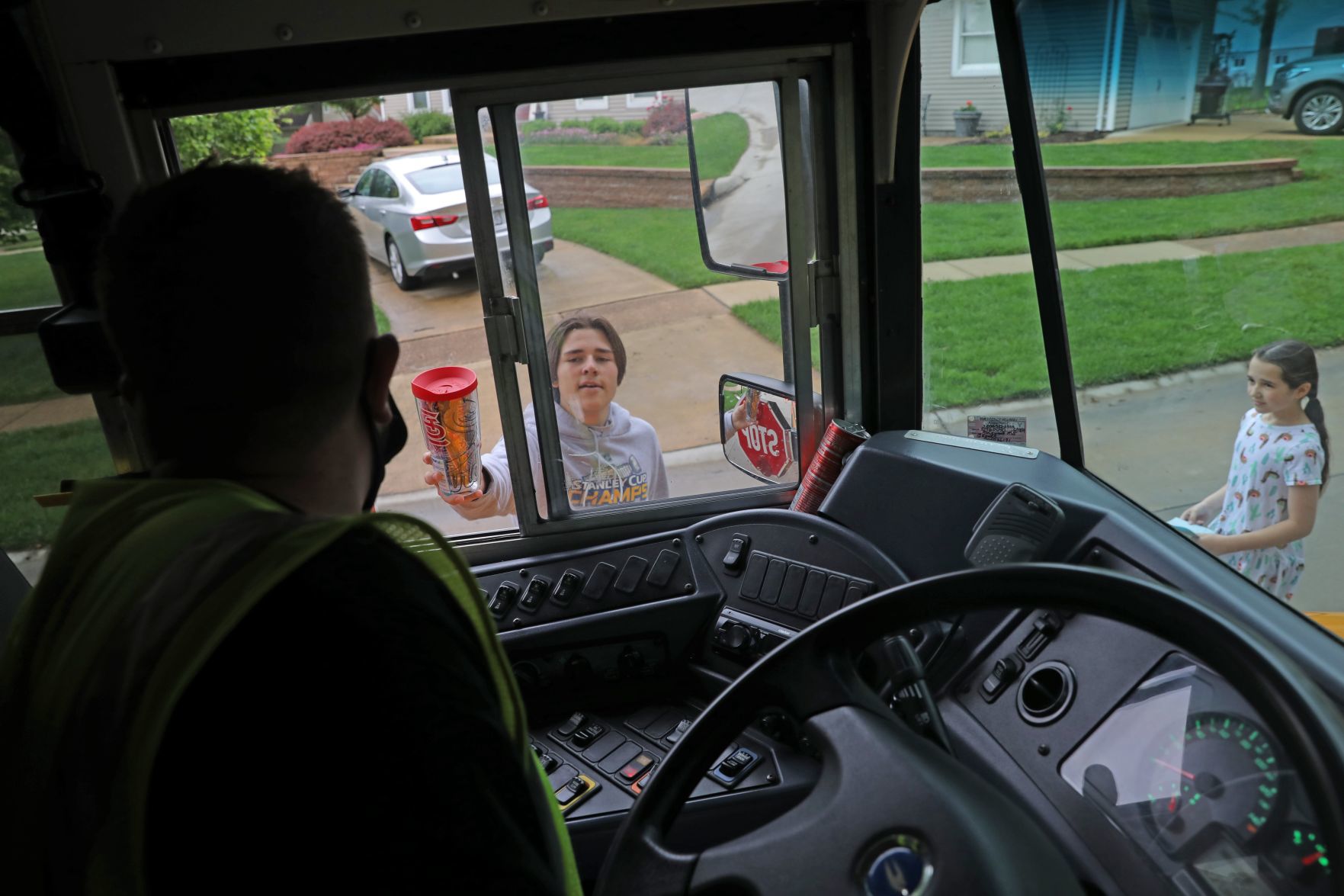 School bus driver Dustin Ray makes one last round to say goodbye to Rockwood families